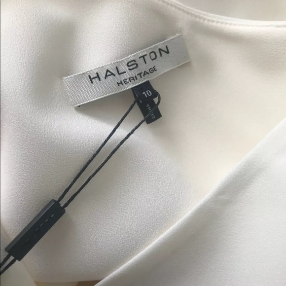 HALSTON HERITAGE Dress One-Shoulder Sz 10 - Picture 10 of 12